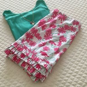 Vintage Lilly Pulitzer Ruffled Hem Skirt